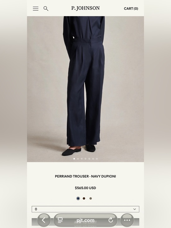 P.Johnson Pants - 100% SILK TROUSERS